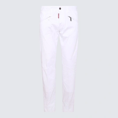 Shop Dsquared2 White Cotton Blend Jeans
