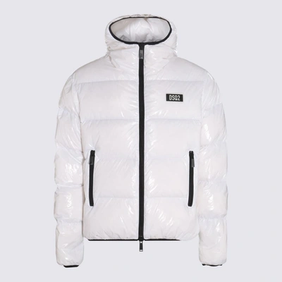 Shop Dsquared2 White Puffer Down Jacket