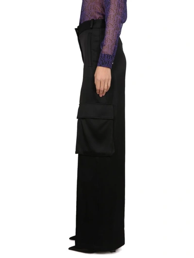 Shop Versace Duchesse Pants In Black