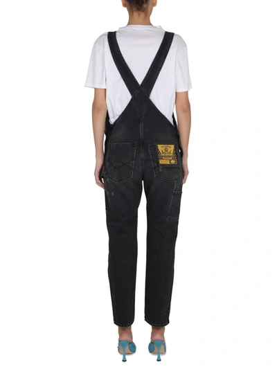 Shop Washington Dee Cee Dungarees With Logo In Black