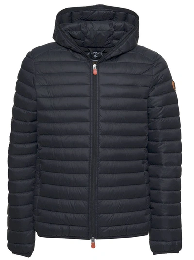 Save The Duck Alexander Ecological Black Down Jacket Man In Black