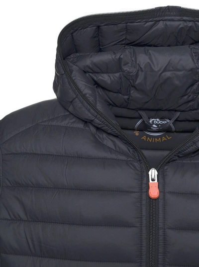 Shop Save The Duck Ecological Black Quilted Nylon Down Jacket  Man