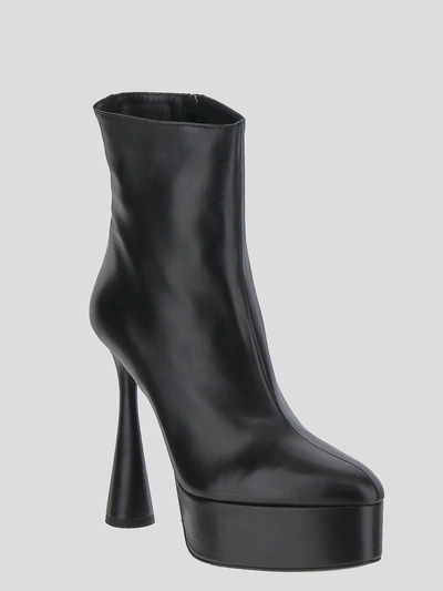 Shop Eddy Daniele Ankle Boots In <p> Black Ankle Boots In Leather With Wedge