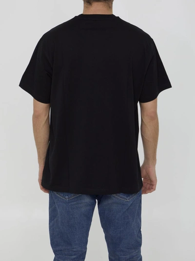 Shop Burberry Ekd T-shirt In Black