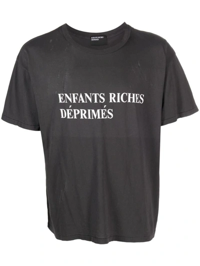 Shop Enfants Riches Deprimes Logo Cotton T-shirt In Black