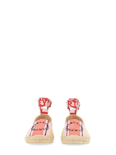 Stella Mccartney + Net Sustain Gaia Embroidered Striped Raffia Espadrilles In Multicolor