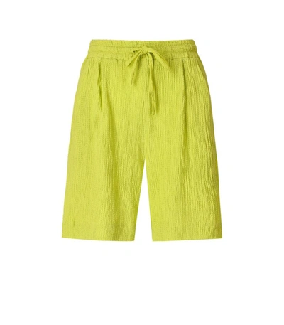 Shop Essentiel Antwerp Didim Lime Bermuda Shorts In Yellow