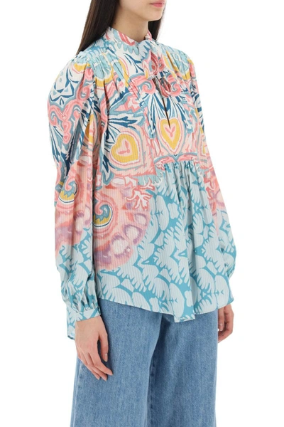 Shop Etro Blouse With Paisley Print In Multicolor