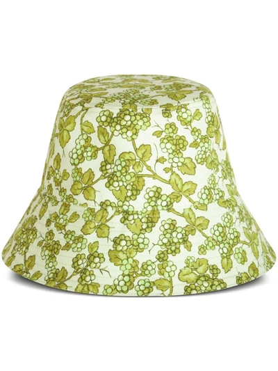 Shop Etro Bucket Hat With Berries Motif In Green