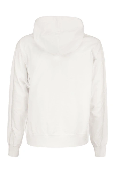 Shop Etro Cotton Sweatshirt With Bandana Inlay Print In White