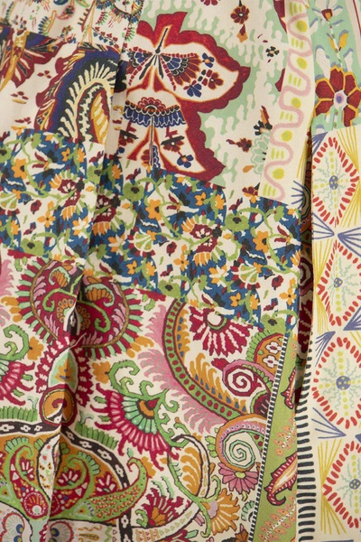 Shop Etro Cotton Skirt With Patchwork Print In Multicolor