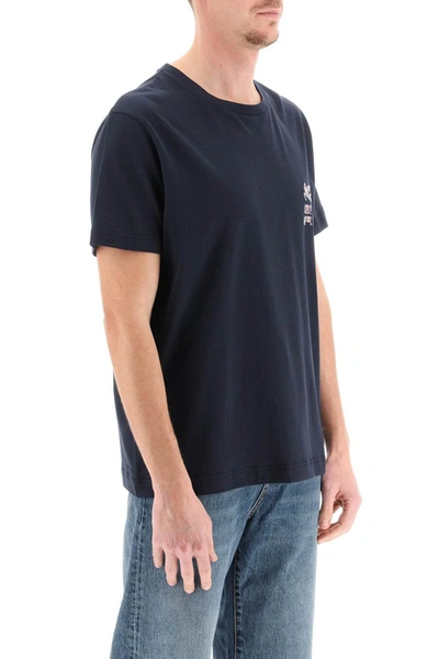 Shop Etro Cube Logo T-shirt In Blue