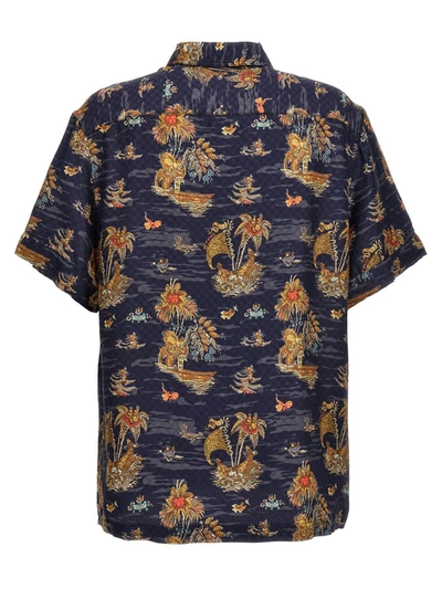 Shop Etro Embroidered Logo Print Shirt In Multicolor
