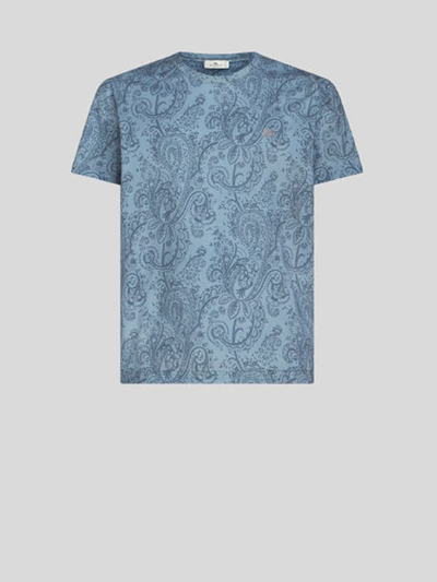 Shop Etro Rome T-shirt In Blue