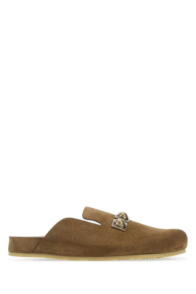 Shop Etro Slippers In Camel