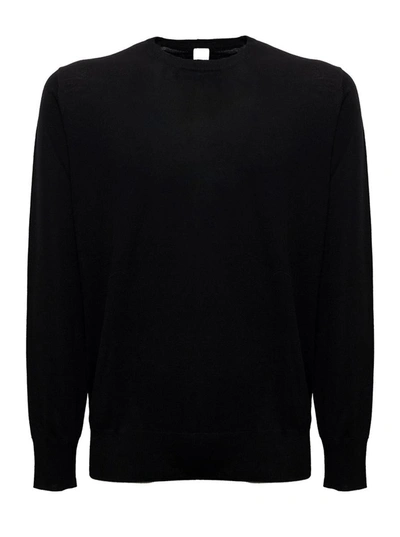 Shop Aspesi Extrafine Black Wool Sweater  Man