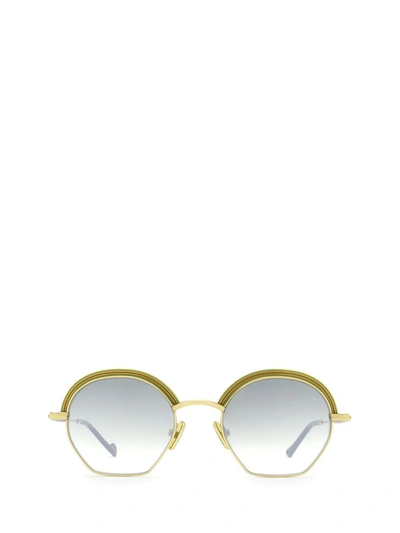 Shop Eyepetizer Sunglasses In Green And Gold