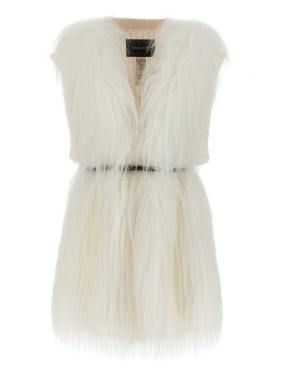 Shop Fabiana Filippi Fur Appliqué Vest In White