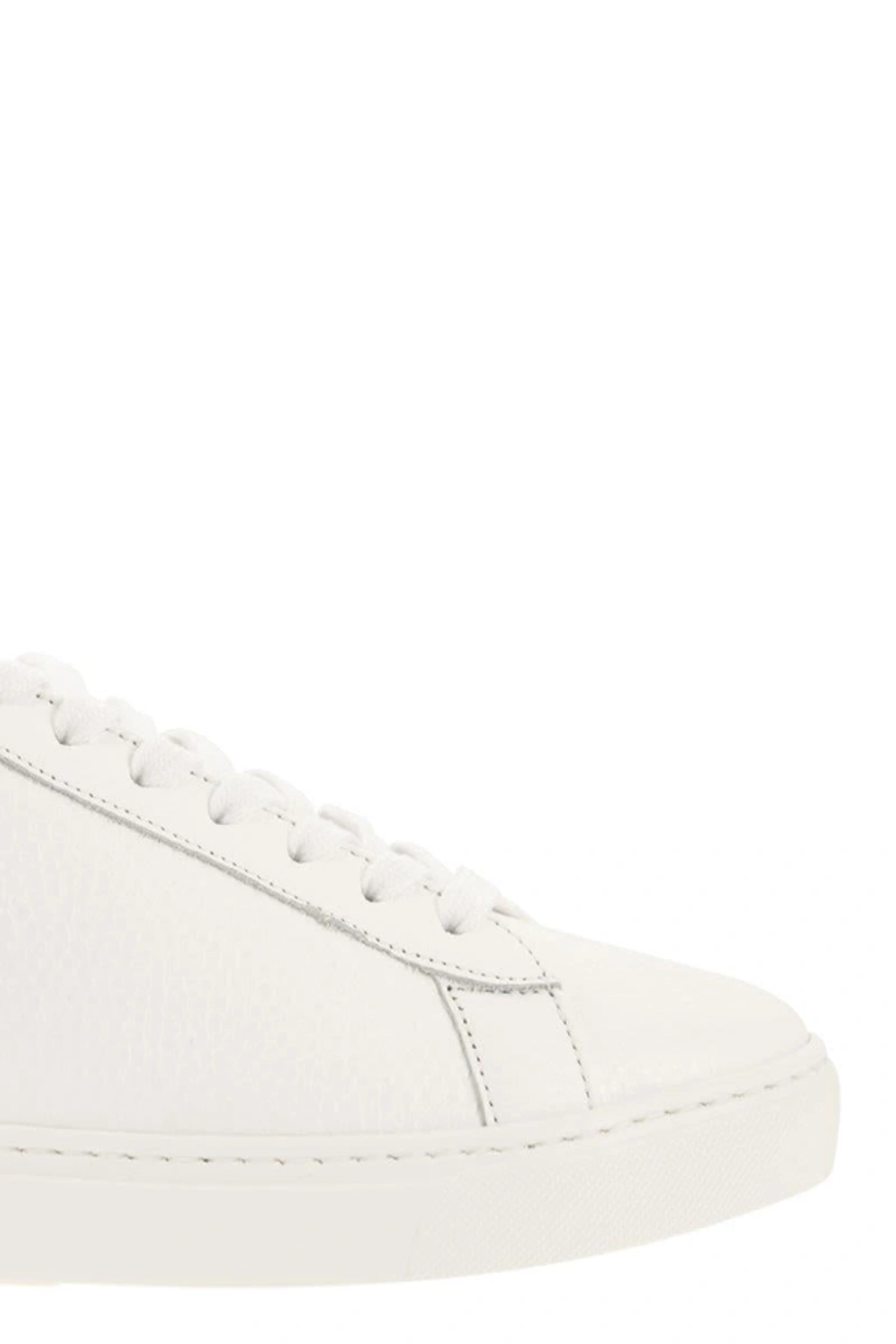 スニーカー Fabiana Filippi White Leather Sneakers With Classic Lace-Up Fabiana Filippi White Leather Sneakers With Classic Lace-up
