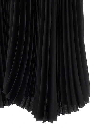 Shop Fabiana Filippi Pleated Skirt In Black