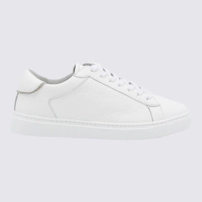 Shop Fabiana Filippi White Leather Sneakers