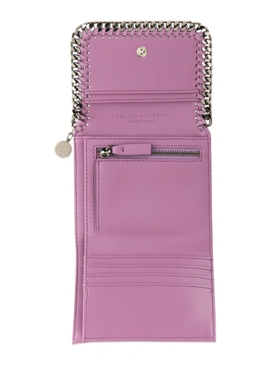 Shop Stella Mccartney Falabella Small Wallet In Purple