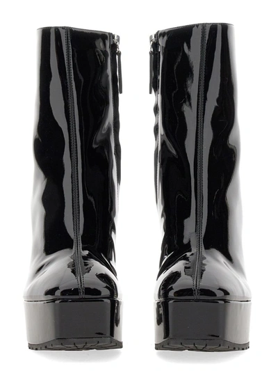 Shop Giuseppe Zanotti Faux Leather Boot In Black