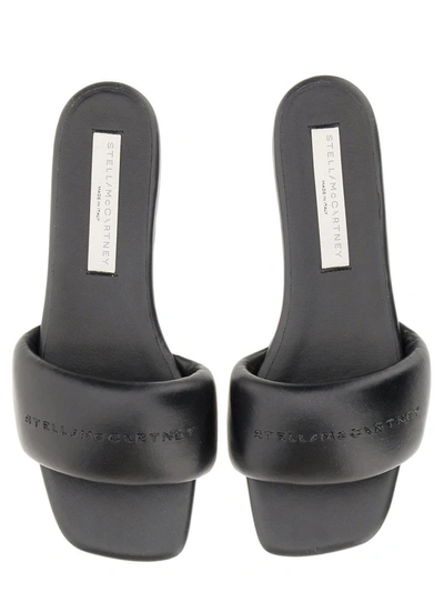 Shop Stella Mccartney Faux Leather Slide Sandal In Black