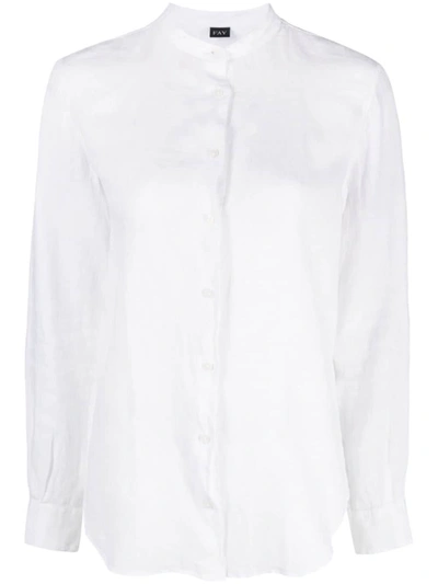 Shop Fay Logo Shirt In White