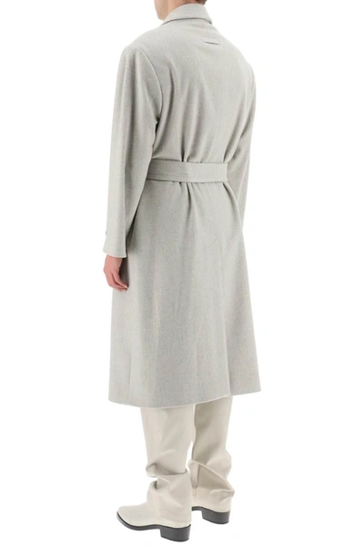 Shop Fear Of God Melton Wool Eternal Coat In Grey