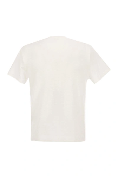 Shop Fedeli Exreme - Linen Flex T-shirt In White
