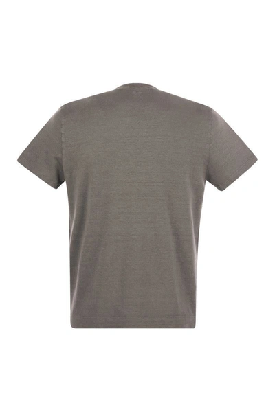 Shop Fedeli Exreme - Linen Flex T-shirt In Smoke