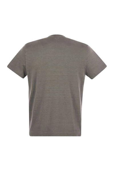 Fedeli Exreme - Linen Flex T-shirt In Smoke
