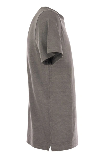 Fedeli Exreme - Linen Flex T-shirt In Smoke