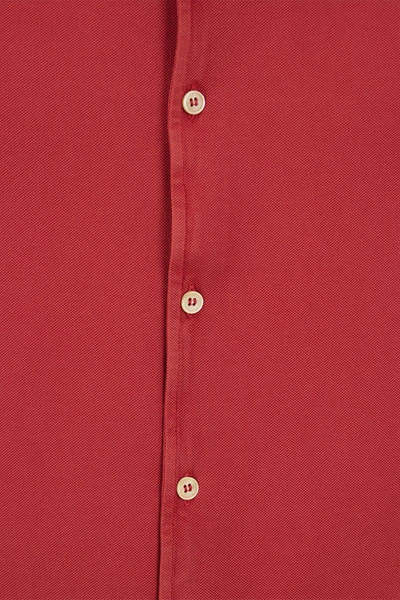 Shop Fedeli Robert - Cotton Piqué Shirt In Red