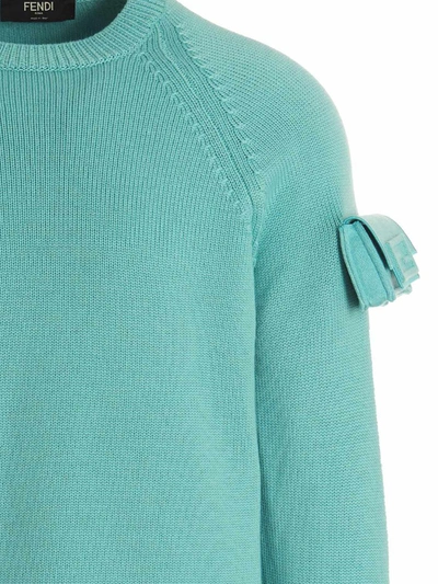 Fendi 'baguette' Sweater In Light Blue | ModeSens