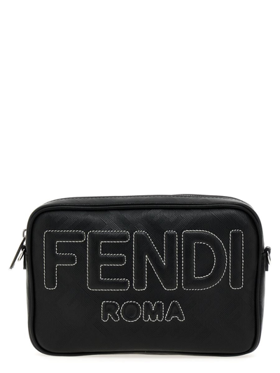 Shop Fendi Camera Case  Shadow Shoulder Bag In Black