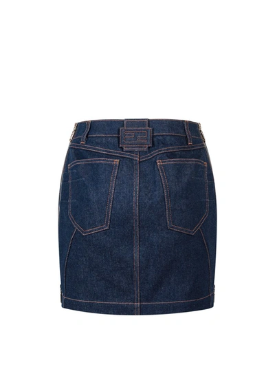 Shop Fendi Skirt In Blue