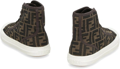 Shop Fendi Sneakers In Tabacco Nero