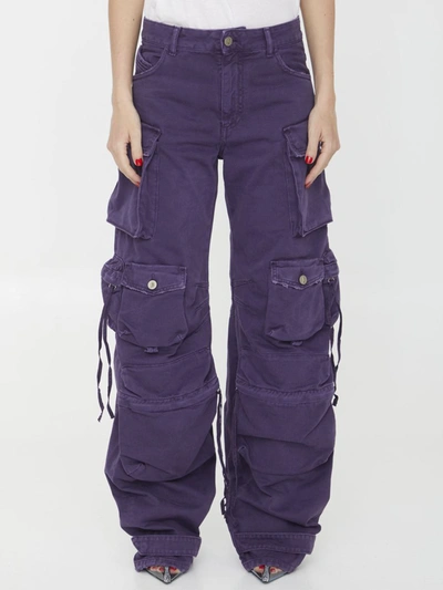 Shop Attico Fern Cargo Jeans In Purple
