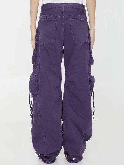 Shop Attico Fern Cargo Jeans In Purple