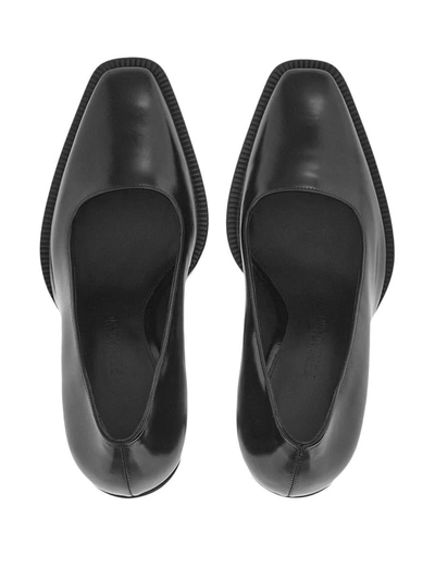 Shop Ferragamo Plain Leather Pumps In Black