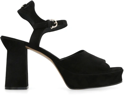 Shop Ferragamo Sasha Platform Sandals In Black