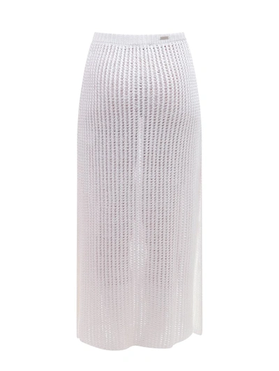 Shop Ferragamo Skirt In White