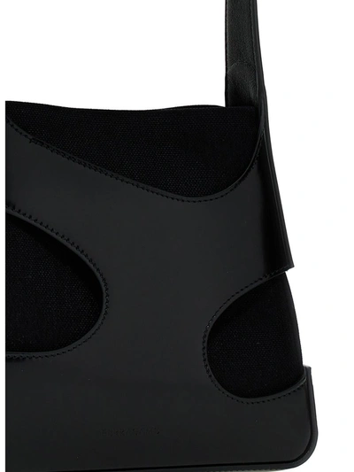 Shop Ferragamo Small Cut Out Shoulder Bag In Black