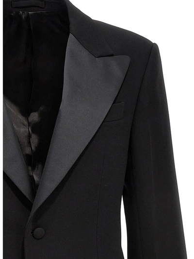 Shop Ferragamo Tuxedo Blazer Jacket In Black