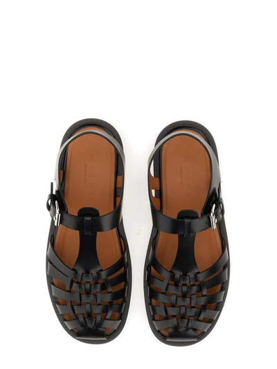 Shop Marni Fisherman Sandal In Black