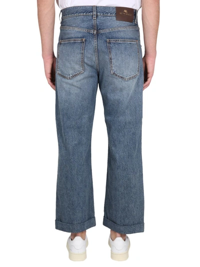 Shop Etro Five Pocket Jeans In Blue
