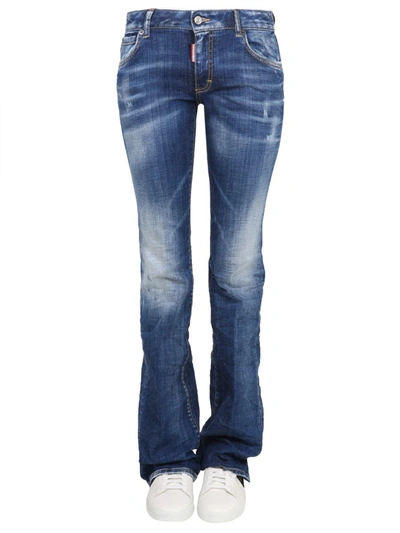 Shop Dsquared2 Five Pocket Jeans In Blue