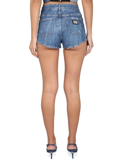 Shop Dolce & Gabbana Five-pocket Shorts In Blue